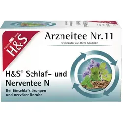 H&S Schlaf- und Nerventee N 40 G - Entspannender Tee für eine erholsame Nacht, ideal bei nervösen Erregungszuständen und Einschlafstörungen. Enthält natürliche Zutaten wie Baldrian und Lavendel.