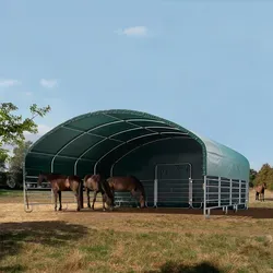 TOOLPORT 8x8m Weidezelt - Wetterfester Unterschlupf für Tiere - Pavillons & Partyzelte: Robustes 8x8m Weidezelt mit reißfester PVC-Plane, ideal für ganzjährige Nutzung. Bietet optimalen Schutz vor Wind und Kälte, einfach aufzubauen und mit 3-Jahres-Garantie.