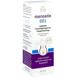 Menoelle Vaginalgel - Arzneimittel zur Linderung von vaginaler Trockenheit, spendet bis zu 3 Tage Feuchtigkeit mit pflanzlichen Polymeren und unterstützt die Intimflora, ideal für Wechseljahre.