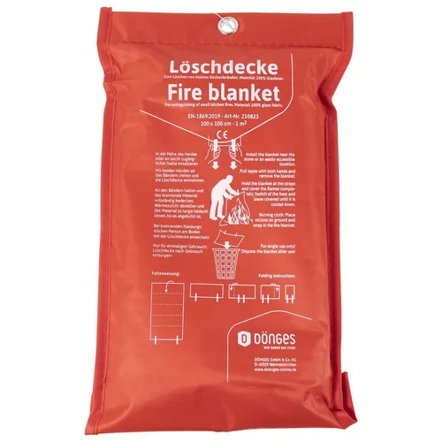 Dönges Löschdecke EN 1869, 1.000 x 1.000 mm (Feuerlöschdecke Fettbrand)