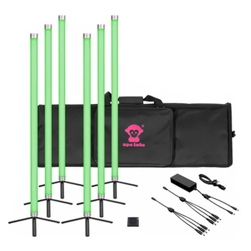 Ape Labs Neon Tube Softbag 6 RGBWW – Vielseitige LED-Lichtröhre - Die Ape Labs Neon Tube Softbag 6 ist eine 100 cm lange LED-Lichtröhre mit homogenen Licht und flexibler Befestigung. Ideal für Events und Gastronomie, bietet sie bis zu 15 Stunden Akkulaufzeit und einfache Steuerung über App oder Fernbedienung.