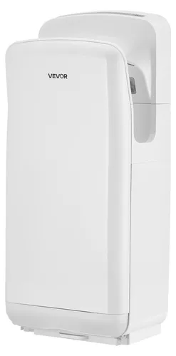 VEVOR Vertikaler Händetrockner, Elektrischer Jet-Händetrockner mit HEPA-Filter 19000 U/min Motor & Doppelluftstrom, Automatischer ABS-Händeföhn mit Negativen Ionen zur Wandmontage für Gewerbe, Weiß