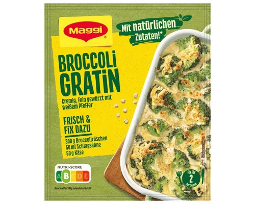 MAGGI Saucen, Maggi Fix für Broccoli Gratin Auflauf cremig fein gewürzt 40g