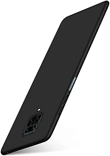 moex für Redmi Note 9 Pro Hülle Ultra Dünn, Schutzhülle mit erhöhtem Kameraschutz, Slim Cover Hardcase Backcover, Dünnste Handyhülle Minimalistisch Alpha Case, Matt Schwarz
