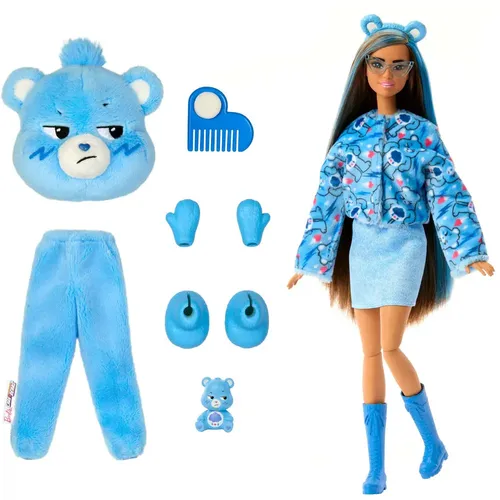 Barbie Cutie Reveal Barbie-Puppe mit Brummbärchi-Kostüm - Puppenset mit 10 Überraschungen, inklusive Farbwechsel und Mini-Bär; perfekt für kreative Kinder zwischen 3 und 7 Jahren.