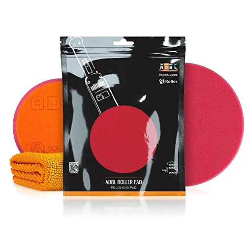 ADBL Roller Pad-R Soft Polierpad - Polierschwamm für Ø150mm Stützteller - Profi Polierpad mit Klettverschluss - Polierschwamm, Auto Polieren, Schwamm Polierteller