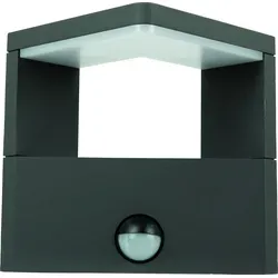 Heitronic 37267 Wandleuchte BONITA mit Sensor - Wetterfeste Wandleuchte in anthrazit, ideal für Außenbereiche. Integrierter Bewegungsmelder und Tag-Nacht-Sensor sorgen für Sicherheit und Komfort.
