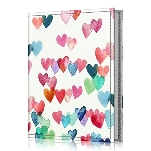 Fintie 10x15 cm Fotoalbum, Klein Fotoalben Zum Einstecken Hochzeit geburtstag jahrestag mit 26 Seiten für 52 Fotos, Urlaub Fotobuch, 4 X 6 Inch für Seiten, Herzregen