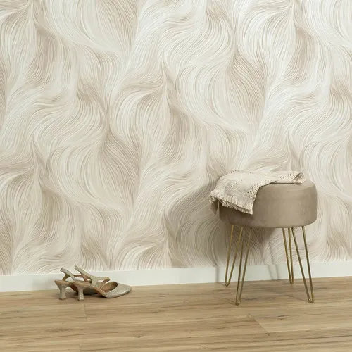 Tapete Fashion for Walls 5 von Guido Maria Kretschmer - 10522-02 - Moderne Wandtapete in creme, glänzend und abziehbar. Mit 10 m Länge und 0,5 m Breite ideal für jedes Zimmer. Einfache Anwendung dank Vliesträger und zeitgemäßem Design.