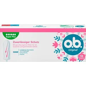 o.b. Tampons Original Super Plus für sehr starke Periode, 16 St.