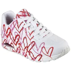 Skechers Damen UNO Spread The Love Sneakers - Damen-Sneaker mit flexibler Traktions-Laufsohle und luftgepolsterter Zwischensohle für ultimativen Komfort und Stil.
