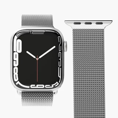 Armband Apple Watch 38 mm | 40 mm | 41 mm Milanese Loop (Silber) - Zubehör Smartwatches, elegantes und verstellbares Milanese Loop-Armband für einen stilvollen Look und hohen Tragekomfort.