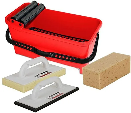 Rubi Rubiclean Eco Fliesenwaschset Komplettset - Vielseitiges Waschset aus robustem Kunststoff, ideal für die effiziente Reinigung von Fliesen. Praktisches Komplettset für professionelle Ergebnisse.