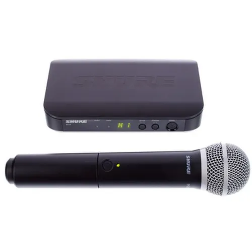 Shure BLX24/PG58 S8 Mikrofonset - Professionelles Funkmikrofonset mit PG58 Mikrofonkapsel, ideal für Live-Performances. Bis zu 100m Reichweite und einfache Bedienung durch QuickScan-Funktion.
