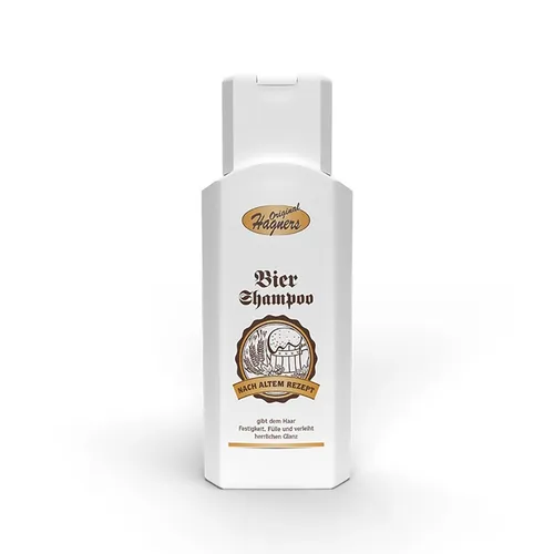Original Hagners Haarshampoo Bier-Shampoo - Shampoos mit duftiger Frische, Festigkeit und Glanz für volles, gesundes Haar – ideal für die tägliche Anwendung.