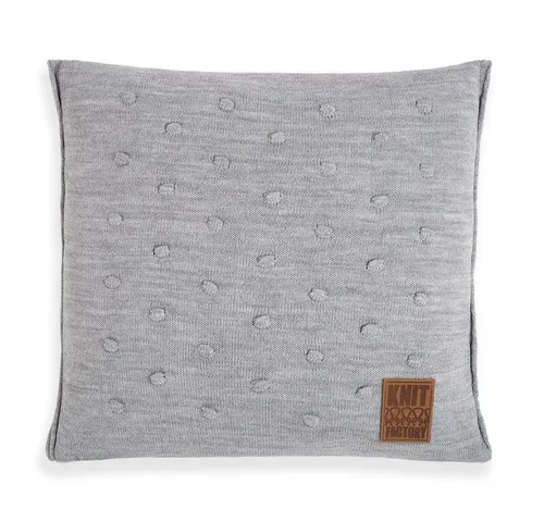 Knit Factory Dekokissen Knit Factory Noa Kissen Grau - 50x50