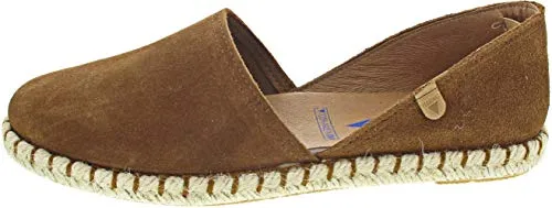 VERBENAS CARMEN SERRAJE Espadrille - Klassischer Schlupfschuh mit Jute-Rahmen - Halbschuhe aus Veloursleder, ungefüttert und bequem mit gepolsterter Innensohle. Perfekt für den Sommer - lässig und stilvoll!