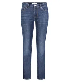 MAC Jeans Damen Melanie Straight Jeans, Blau (Dark Blue D845) - W36/L30 - Jeans mit geradem Beinverlauf und hohem Bund, ideal für einen modernen und bequemen Look.