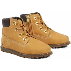 Timberland Kids Mid Lace UP With Zip Boot wheat 10 - Wanderschuhe für Kinder, aus hochwertigem, nachhaltigem Leder, mit praktischen Reißverschluss und rutschfester Sohle für sicheren Halt. Ideal für kalte Tage und Abenteuer im Freien.