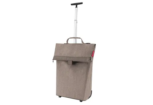 reisenthel trolley M herringbone mokka - Taupe - Einkaufstaschen & Einkaufstrolleys, eleganter und praktischer Trolley aus wasserabweisendem Polyester mit geräumigem Hauptfach und komfortablen Rollen für müheloses Reisen.