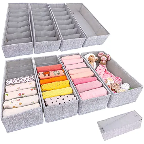 SIMPLE JOY® HEMNES DOUBLE Organizer für ikea HEMNES 160cm Doppelkommode, Schadstoffgeprüft, DAS ORIGINAL; passgenau; Schubladen Ordnungssystem sicher für Babykleidung, Wickelbedarf; 8er Set