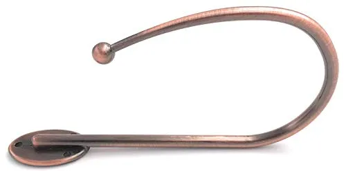 DécoProfi Raffhalter für Vorhänge/Gardinen Antik Kupfer Metall I Hochwertiger Vorhanghalter/Gardinenhalter für die Wand I Dekorativer Schraubhaken für Gardinen I 1 Stück