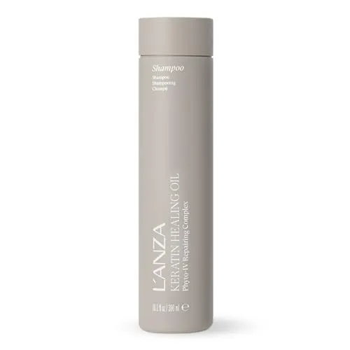 L’ANZA Keratin Healing Oil Lustrous Shampoo 300 ml - Pflegeshampoo für alle Haartypen, repariert und stärkt das Haar mit Keratin. Frei von Sulfaten und Parabenen, sorgt für seidigen Glanz und Flexibilität.