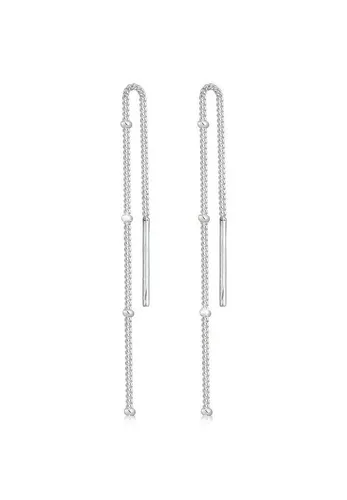 Elli Paar Ohrhänger aus Silber 925 - Handgefertigter Schmuck aus Bali - Ohrhänger aus feinstem 925er Sterling Silber, handgefertigt mit filigraner Panzergliederung. Ein stilvolles Accessoire, das Eleganz und Raffinesse vereint.