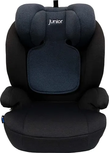 PETEX Kindersitz I-SIZE Lukas 1242 mit ISOFIX blau - Kindersitz nach I-SIZE Norm für Kinder von 105 - 150 cm, mit ISOFIX-Befestigung und waschbarem Bezug. Höhenverstellbare Kopfstütze für sicheren Komfort.