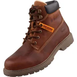 Dockers by Gerli Damen Stiefeletten gefüttert Braun EU 37 - Wanderschuhe aus robustem Fettleder, warm gefüttert für optimalen Komfort und Wärme bei Outdoor-Aktivitäten.