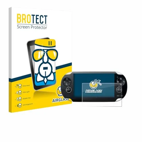 BROTECT Schutzglas für Sony Playstation PS Vita Schutzfolie Panzer Folie Glas Displayschutz Made in Germany [Kratzfest 9H, Anti-Fingerprint]