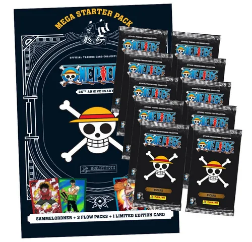Panini One Piece Karten - Anniversary Sammelkarten (2025) - 1 Starter + 10 Booster