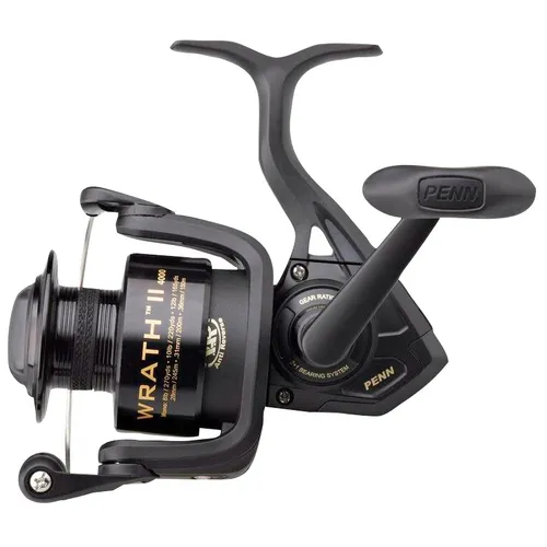 PENN Wrath II 6000 Spin - Hochwertige Angelrolle - Angelrollen mit leichtem, korrosionsbeständigem Graphitkörper und 2 Edelstahl-Kugellagern für reibungsloses Angeln. Ideal für passionierte Angler!