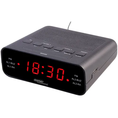 auvisio UKW-Radiowecker mit LED-Anzeige - DAB+ & FM-Radio mit 2 Weckzeiten und praktischer Schlummer-Funktion für entspanntes Aufwachen.