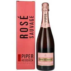 Piper-Heidsieck Champagne ROSÉ SAUVAGE Brut 12% Vol. 0,75l in Geschenkbox