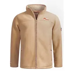 Warme Herren Outdoor Fleece Jacke Coffee - Größe L - Funktionsjacke mit DRY-TEX 3000 Technologie, ideal für kalte Tage und Outdoor-Aktivitäten. Innen mit weichem Teddyfell, bietet Wärme ohne dick aufzutragen.