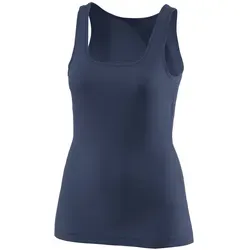 Löffler Women's Singlet Merino Light - Merinounterwäsche Gr 46 blau - Atmungsaktives Merinoshirt in Blau, Größe 46; bietet hohen Tragekomfort und Stretch für den Alltag. Ideal für aktive Frauen!