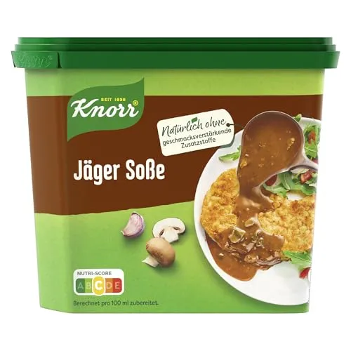 Knorr Jägersoße 2L - 184g - Brühe & Bratensaucen, cremige Jägersoße in praktischer Dose, ideal für herzhafte Gerichte und schnelle Zubereitung.
