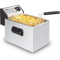 Fritel Turbo SF Profi-Line 3355 Fritteuse - Leistungsstarke Fritteuse mit 3200 W und 4 l Fassungsvermögen. Ideal für knusprige Pommes und Snacks, mit Cool Touch Handgriff und Überhitzungsschutz für sicheres Frittieren.