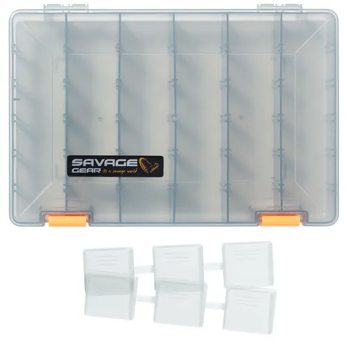 Savage Gear Köderbox Lurebox Smoke 27,5x18x4,5cm, Kunstköderbox, Angelbox, Kiste