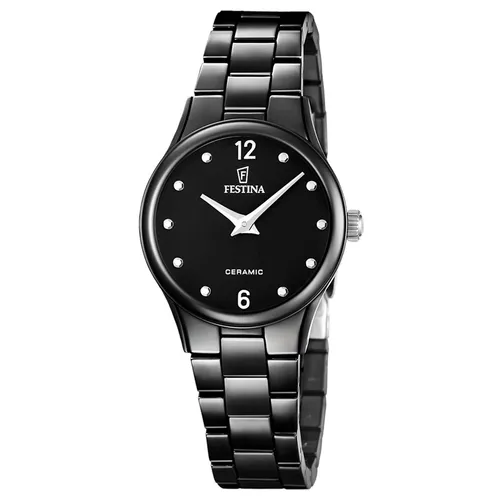 Festina Quarzuhr Ceramic Damenuhr F20751-7 – Schwarze Keramikuhr 30,5 mm - Elegante Keramikuhr in tiefem Schwarz mit 30,5 mm Durchmesser. Hochwertige Materialien bieten ein angenehmes Tragegefühl und zeitlose Schönheit für jeden Anlass.