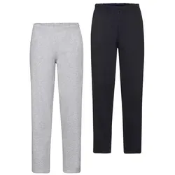 Fruit of the Loom Sweathose (Packung, 2-tlg) Jogger mit offenem Beinabschluss grau L