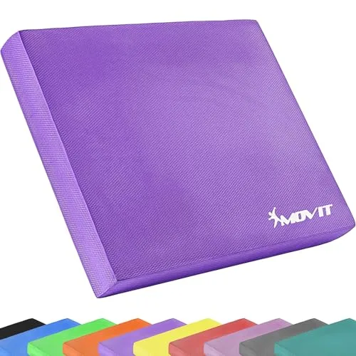 MOVIT Balance Pad DYNAMIC BASE – Violett, 50 x 40 x 6 cm - Kompakte Koordinationsmatte für vielseitiges Training. Ideal für Gleichgewicht, Kraft und Stabilität. Rutschfestes Material und in 10 Farben erhältlich – perfekt für jedes Workout!