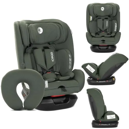 Lorelli Auto Kindersitz Voyager - Mitwachsender i-Size Autositz 0-36 kg (Grün) - Kindersitz für Gruppe 0+/1/2/3, wächst mit Ihrem Kind von der Geburt bis zum Schulalter. Verstellbare Kopfstütze und 5-Punkt-Gurt sorgen für maximale Sicherheit und Komfort auf jeder Fahrt.