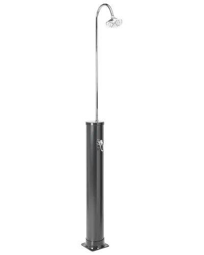 Beliani Gartenmixer-Set Juanillo – Solarbetriebene Gartendusche - Moderne Gartendusche aus Edelstahl, solarbetrieben und stilvoll in Schwarz. Ideal für den Außenbereich, einfach zu montieren und mit 2 Jahren Garantie.