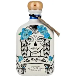 La Cofradia ED. CATRINA Tequila Blanco 0,7l - Premium 100% Agave - Tequila, handgefertigte Keramikflasche im einzigartigen Design, inspiriert von La Catrina. Erleben Sie den unverfälschten Agavencharakter und die kulturelle Tiefe Mexikos.
