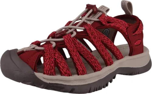 KEEN Damen Whisper Sandalen, Rot Cayenne Fired Brick, 35 EU - Wasserfeste Sandalen mit BungeeCaptureSystem für sicheren Sitz und schnellen Einstieg. Ideal für aktive Einsätze im Wasser und an Land, mit optimierter Passform für ganztägigen Komfort.