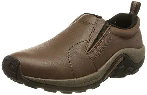 Merrell Herren Jungle MOC Moccasin - Komfortabler Slipper in Schwarz - Slipper & Mokassins für Herren mit atmungsaktivem Netzfutter und herausnehmbarer Einlegesohle für flexiblen Halt. Ideal für den Alltag mit Merrell Air Cushion für Stoßdämpfung und Stabilität.