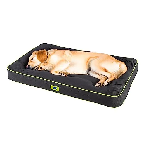 FERPLAST Tappetino per Cani - Cuccia Ortopedica per Cani Extra Large - Materassino per Cani - Impermeabile e Antigraffio - Cuccia per Cani Morbida - Polo, 110 x 70 x h 8 CM, NERA