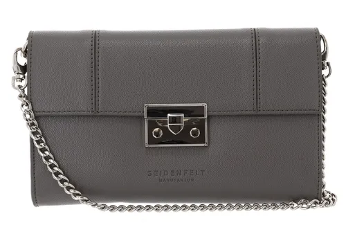 SEIDENFELT MANUFAKTUR Roros Clutch Abendtasche Grau - Elegante Clutch für Damen in Grau, ideal für Partys und Hochzeiten. Aus hochwertigem Polyurethan, mit praktischem Überschlagverschluss und stilvollem Design.